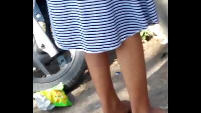 Desi cute virgin teen hips and panty strip